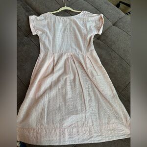 Peyton & Parker Peach and Silver Metallic Striped Dress Size S